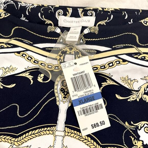NWT Charter Brand Club Black Gold Chaim Print | Size XL - Picture 7 of 9